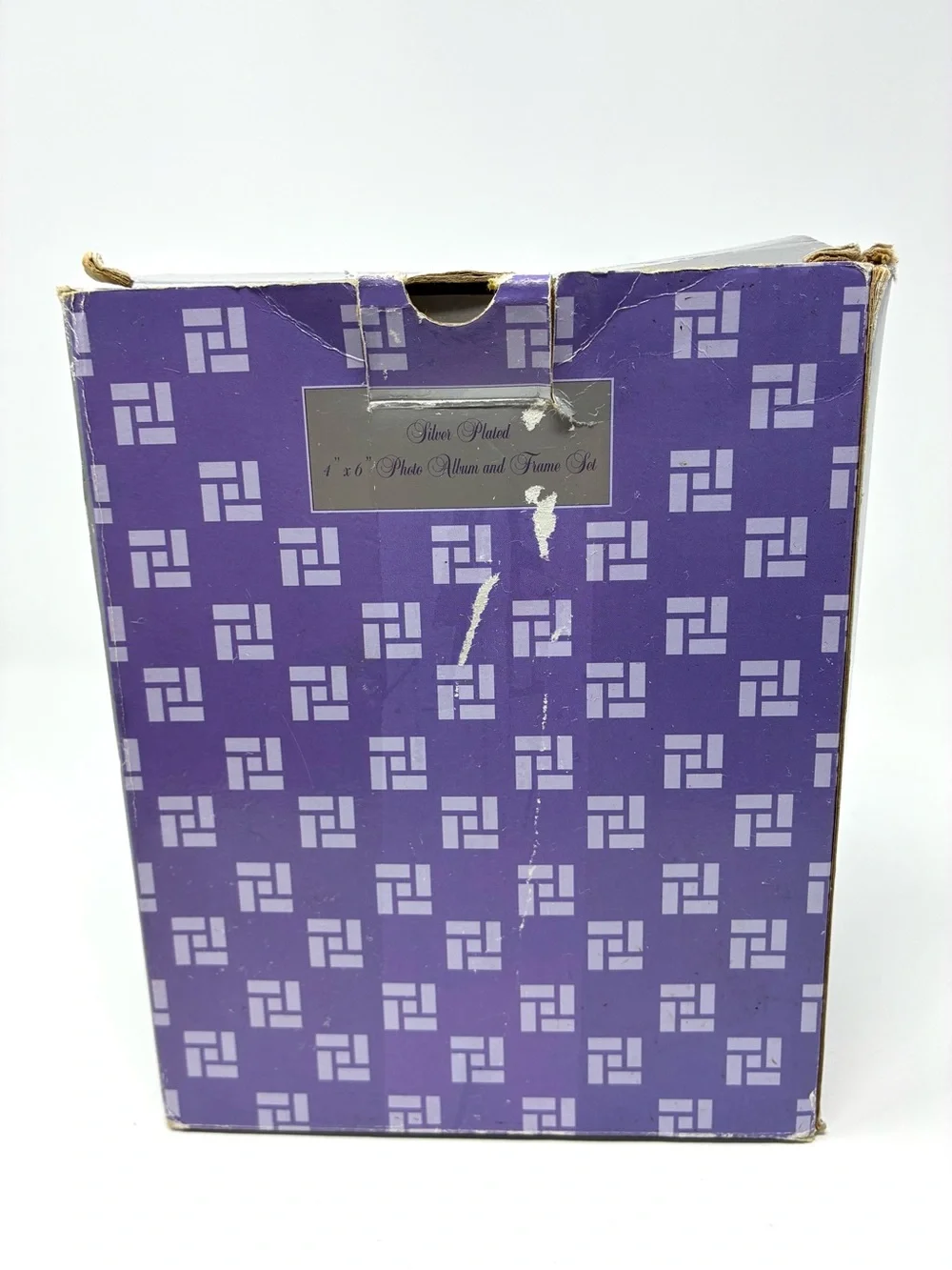 Godinger Silver-Plated Photo Album & Frame Set Baby Blocks Nursery Decor NOS